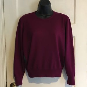 Rodier Burgundy Wool Crew Neck Sweater